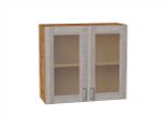 Шкаф верхний с 2-мя остекленными дверцами Лофт