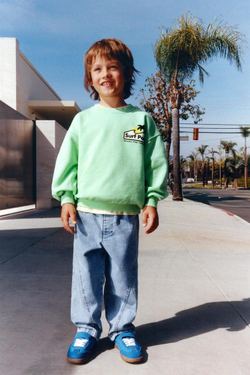 ZARA ТОЛСТОВКА С ПРИНТОМ «СЕРФИНГ», СВЕТЛО-ЗЕЛЕНЫЙ