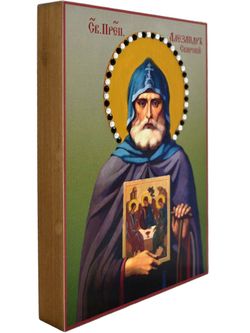 Икона Александра Свирского, писанная в монастыре.