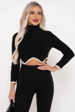 Джемпер кашемировый (черный) Дж11-262/4 Nikol