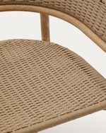 Кресло Arinella из акации с натуральной отделкой и бежевой веревкой