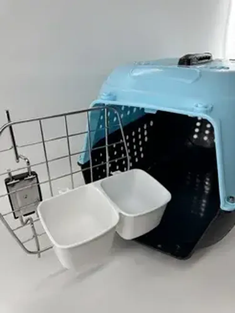 Двойная подвесная миска для грызунов «Чистый котик». Цвет: белый HP-F060