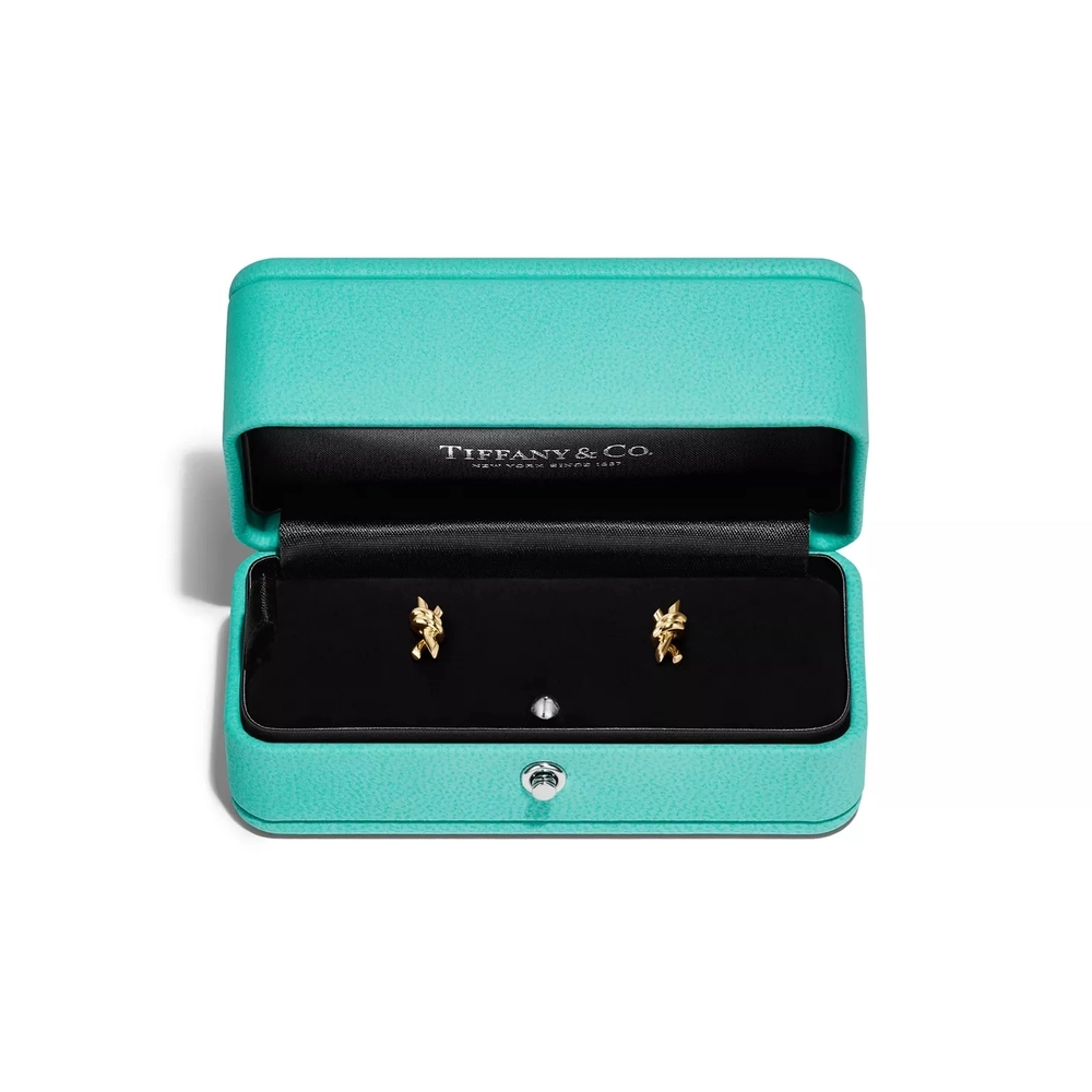 Серьги из жёлтого золота 18k,Tiffany 💠Knot