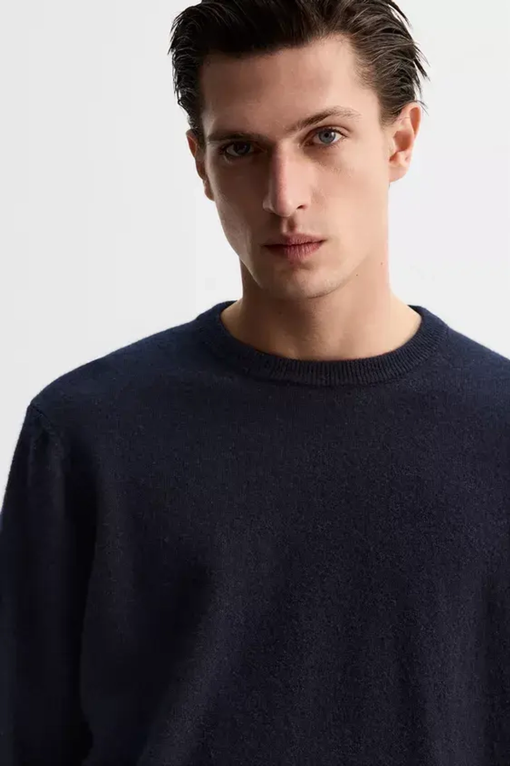 ZARA СВИТЕР ИЗ 100% КАШЕМИРА, МОРСКОЙ СИНИЙ