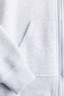 H&M Толстовка с капюшоном и застежкой-молнией, серый