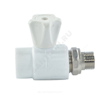 Кран шаровой PP-R белый Дн 25х3/4" НР прямой для радиатора VALFEX 10149025