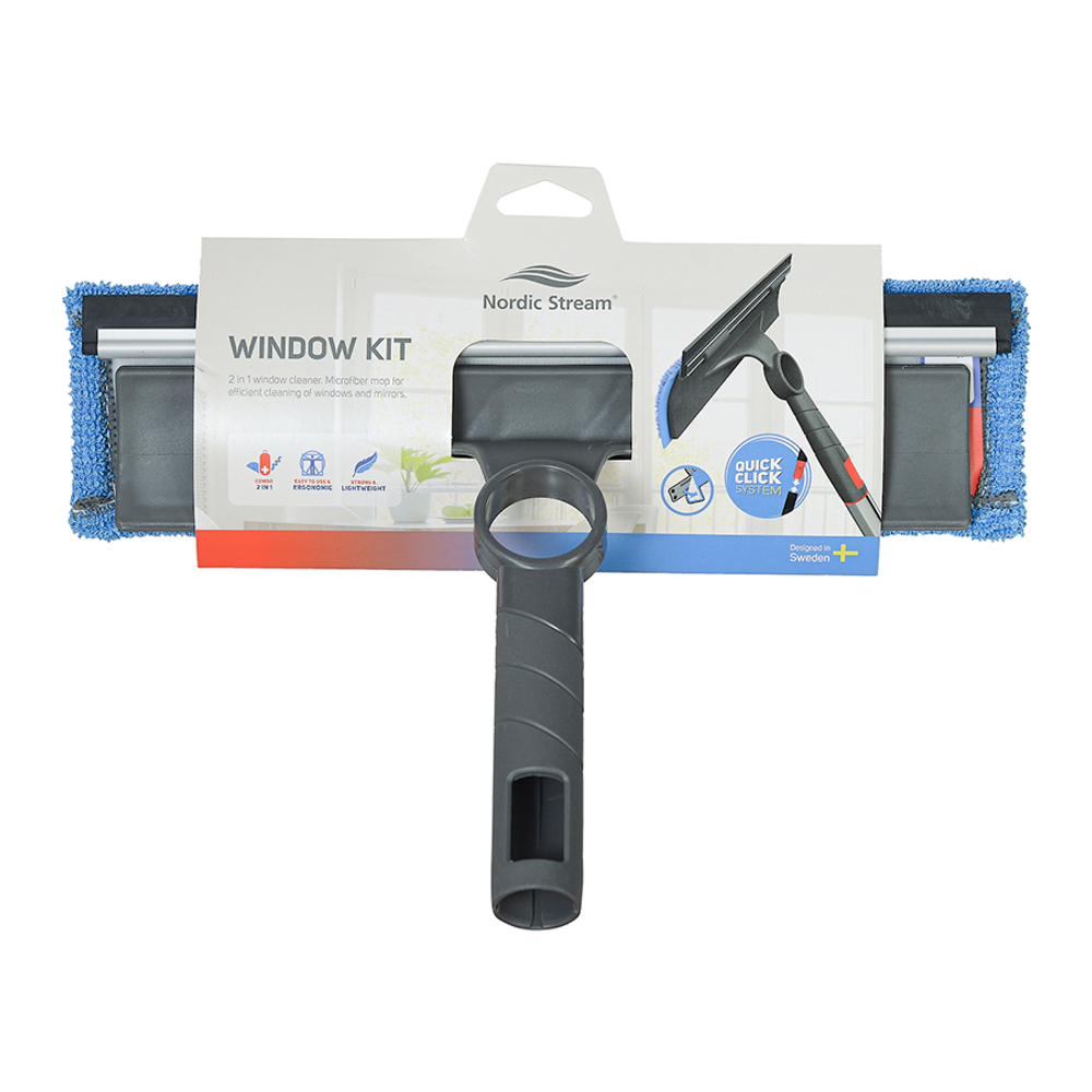 Насадка для мытья стекол и зеркал со сменной тряпкой из микрофибры