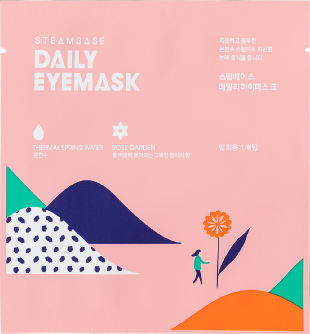 Маска для глаз согревающая Steambase Daily Eye mask Rose Garden Роза