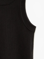 Черный кроп топ укороченный под пиджак