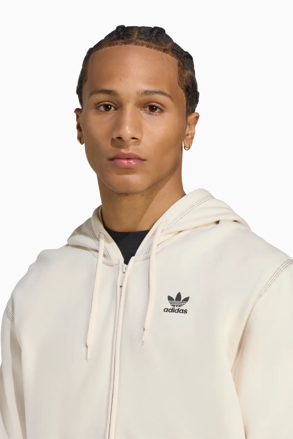 Кофта adidas Trefoil Essentials Full-Zip - белый