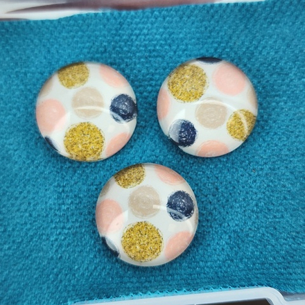 Принт, 16мм, круглый, стеклянный кабошон