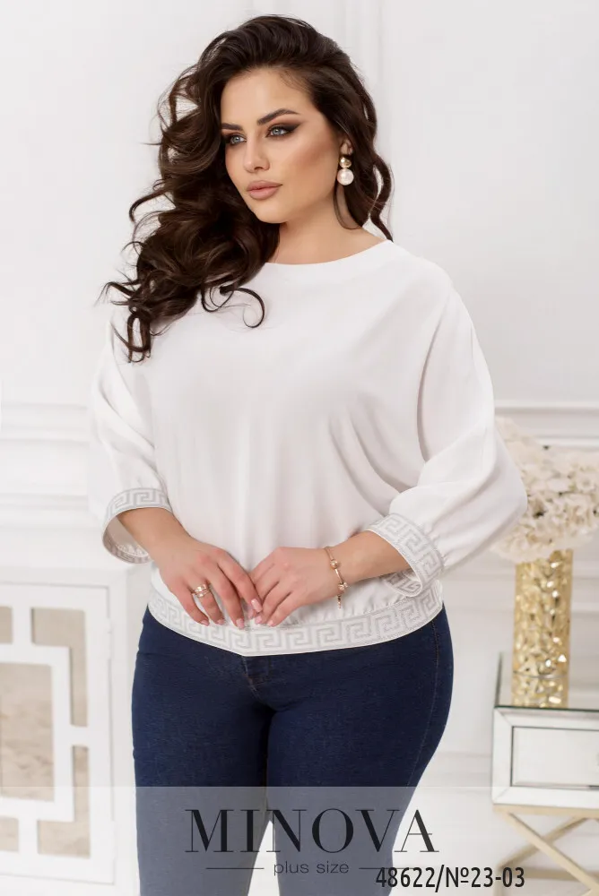 Блуза 23-03-молочный Minova