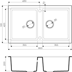 Кухонная мойка Omoikiri Tedori 86-2-GR