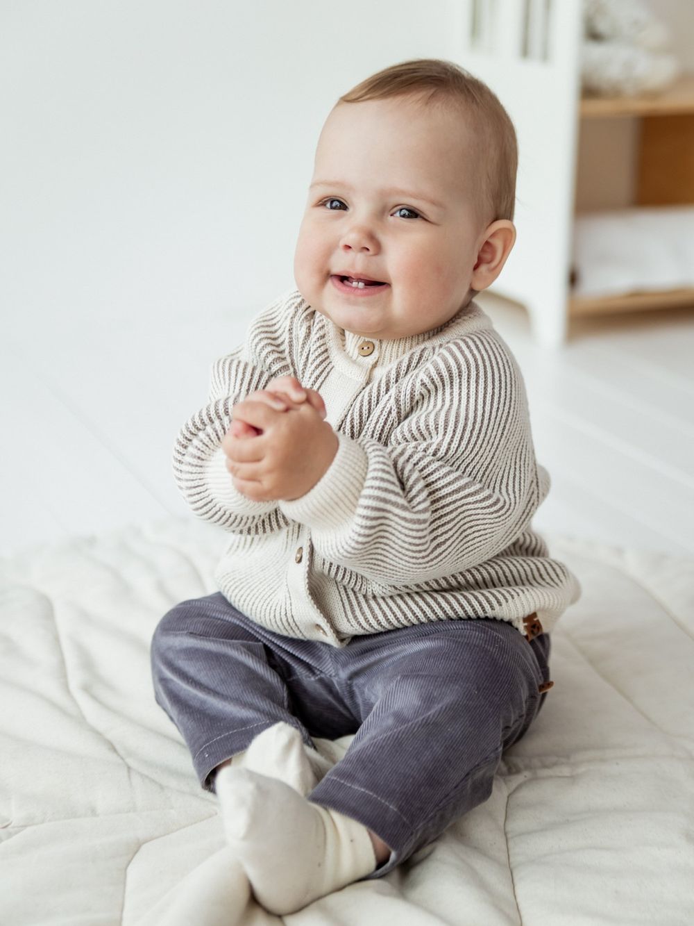 Кардиган вязаный "Какао" 0+