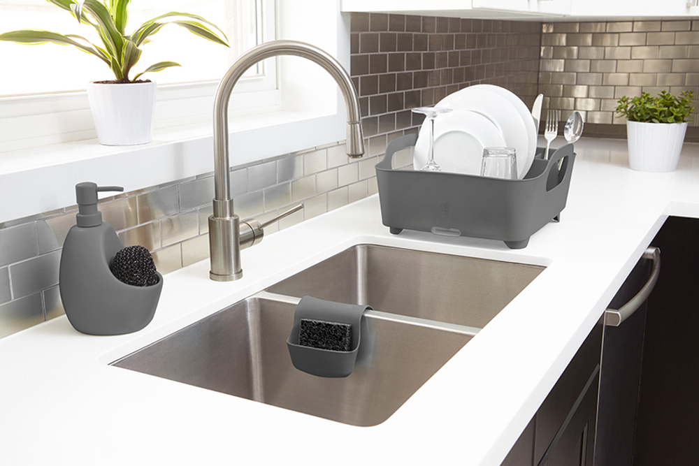 Сушилка для посуды tub тёмно-серая