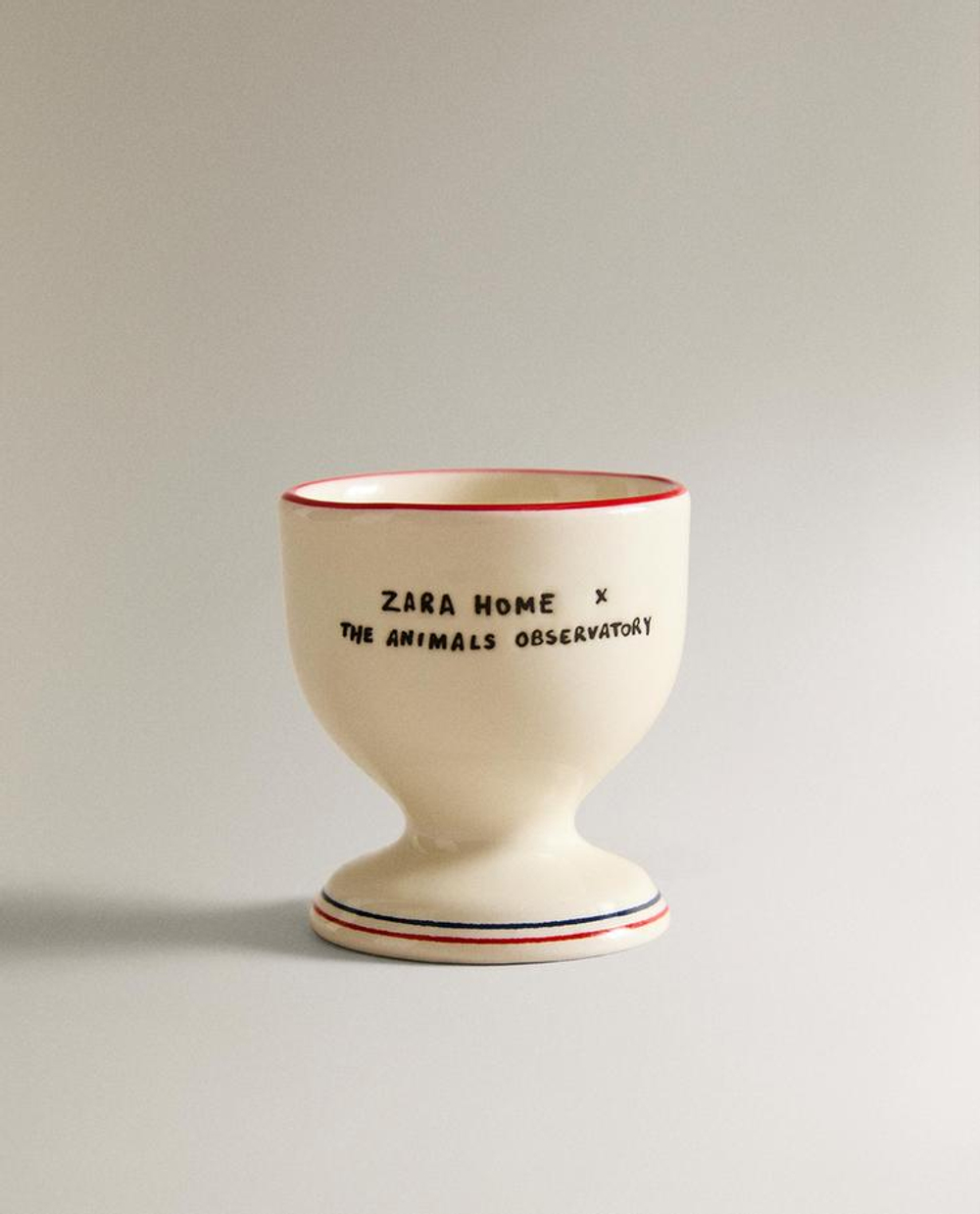 ZARA HOME X THE ANIMALS OBSERVATORY ФАРФОРОВАЯ ПОДСТАВКА ДЛЯ ЯИЦ "КОТ И Я", РАЗНОЦВЕТНЫЙ