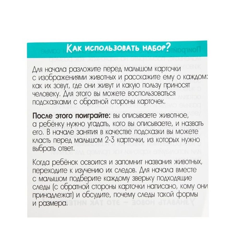 Развивающий набор По следам животных по методике Монтессори - купить по  выгодной цене | Среда Развития