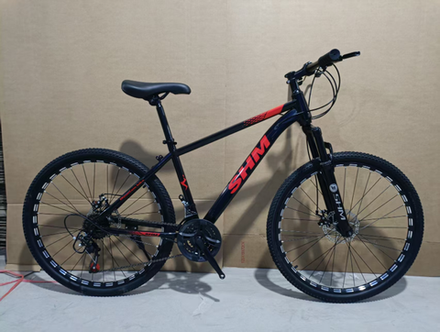 Велосипед SHM 26" 21скор (ст. рама, диск.тормоза, обод с выточкой) Черно-красный (SH26-3)