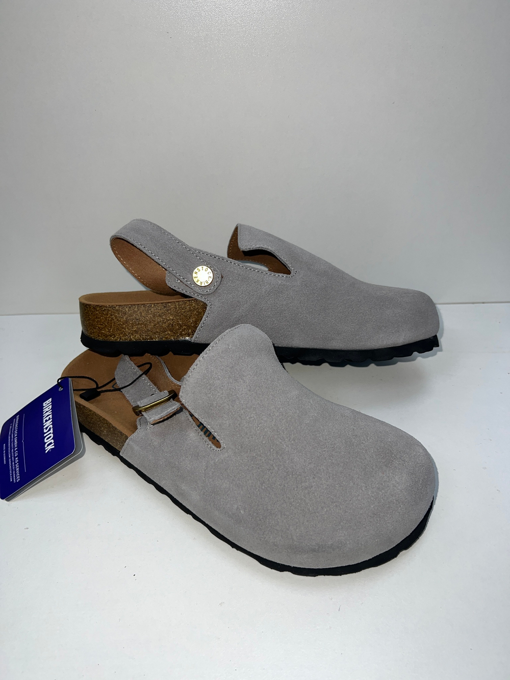 Мюли Birkenstock серые