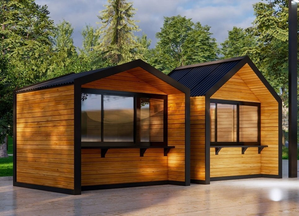 Павильон для торговли Барн Хаус евровагонка