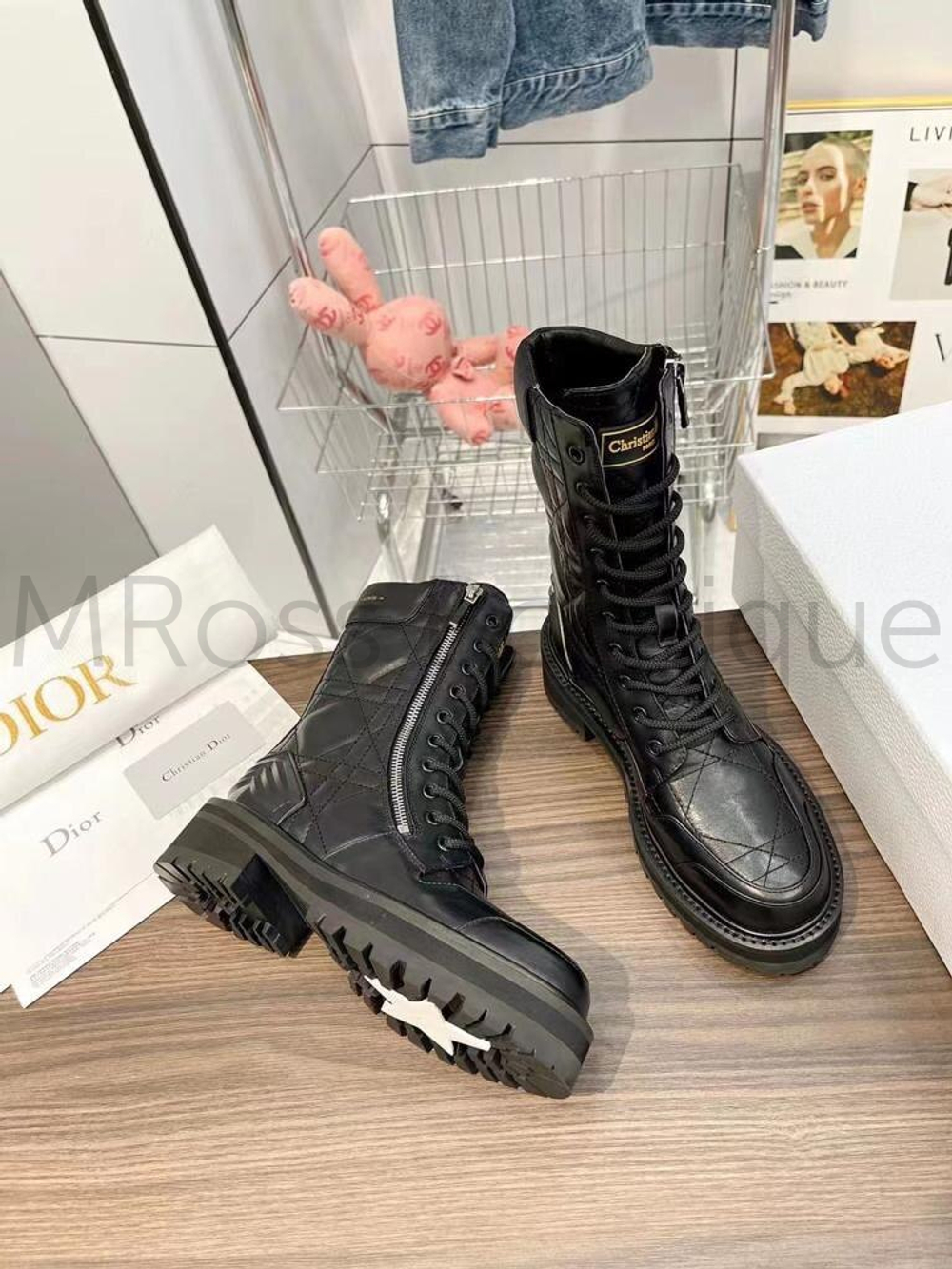 Черные ботинки D-Leader Dior (Диор) люкс класса