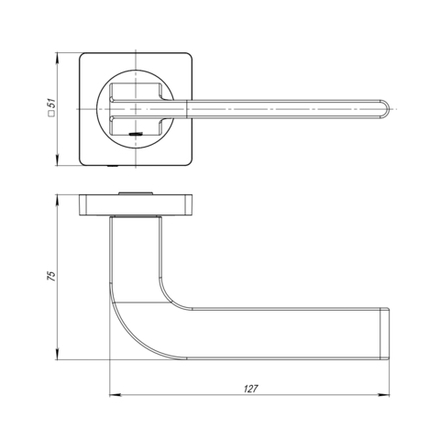 Ручка Ajax (Аякс) раздельная SPLINE JK CP-8 хром