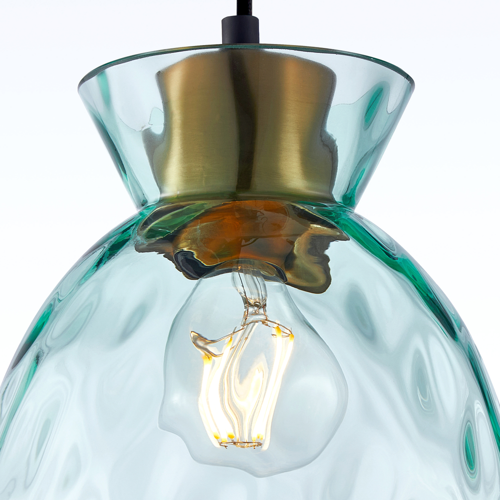 806114 Подвес NUBELLA 1х12W (led) E27 ЧЕРНЫЙ/БРОНЗА/ГОЛУБОЙ