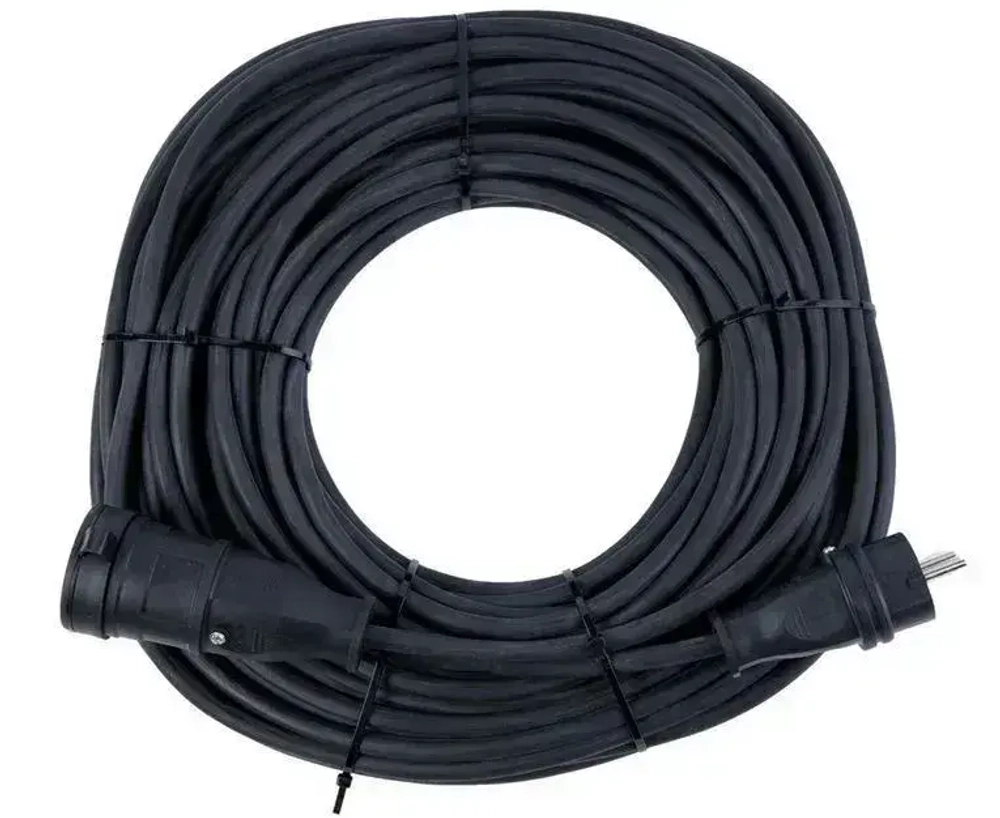 Удлинитель силовой строительный с заземлением NE-AD 2x2,5-70m-IP44 в бухте электрический сетевой садовый уличный для газонокосилки 70 метров 16А