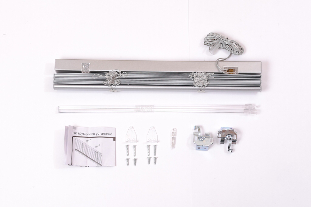 Жалюзи алюминиевые, цвет серебро