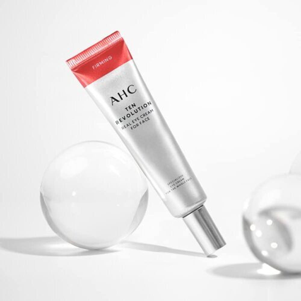 Крем для лица и кожи вокруг глаз омолаживающий AHC Ten revolution real eye cream for face, 35 мл