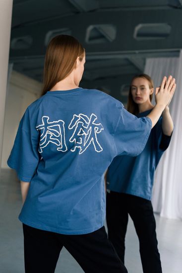 Футболка КУЛЬТУРА OverSize "Anime" синий