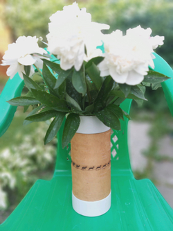 Ваза большая фарфоровая с берестой. Коллекция Christmas (Рождество или Олени)