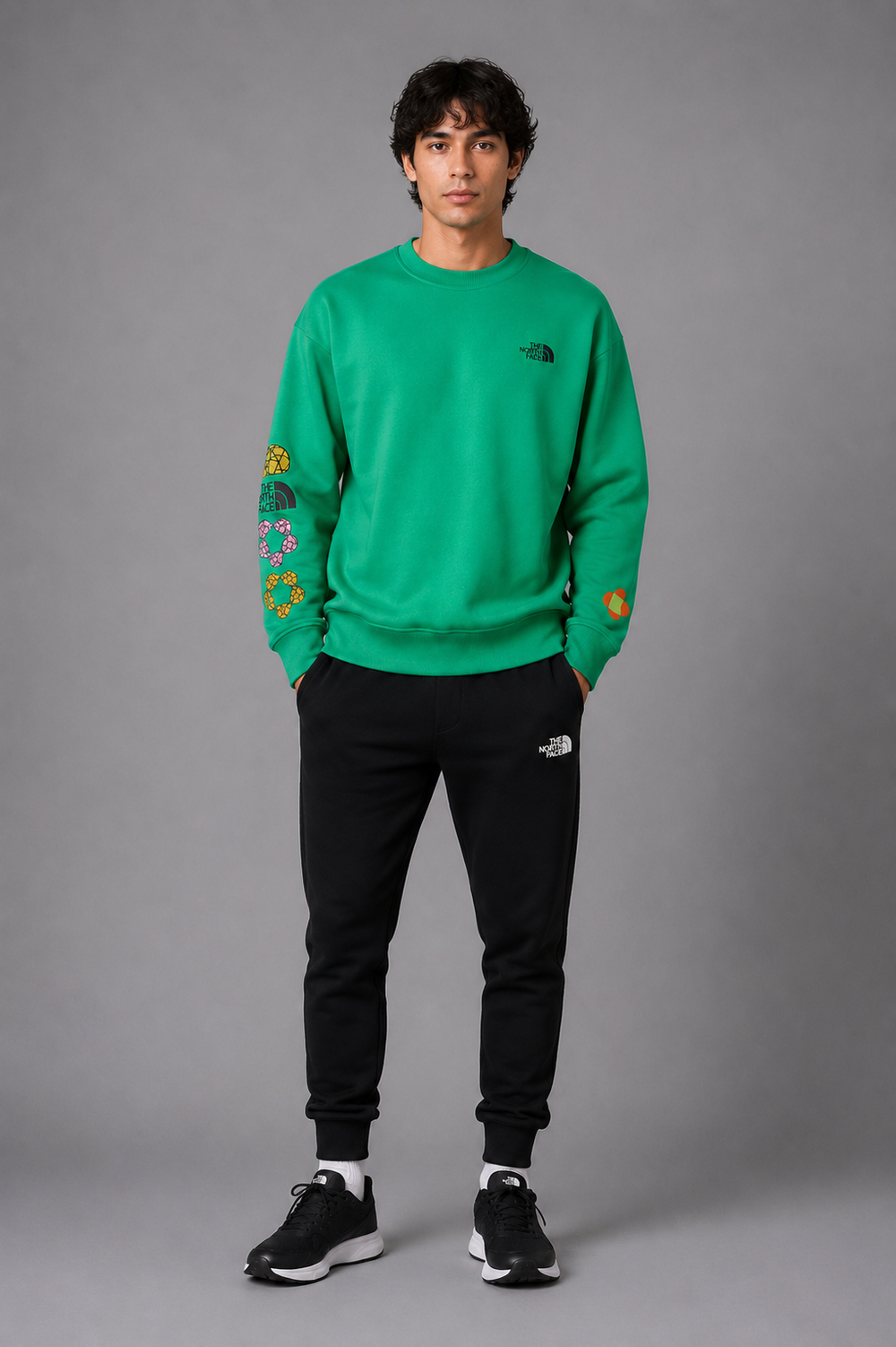 Кофта THE NORTH FACE U TNF X YINKA ILORI GRAPHIC CREW OPTIC EMERALD