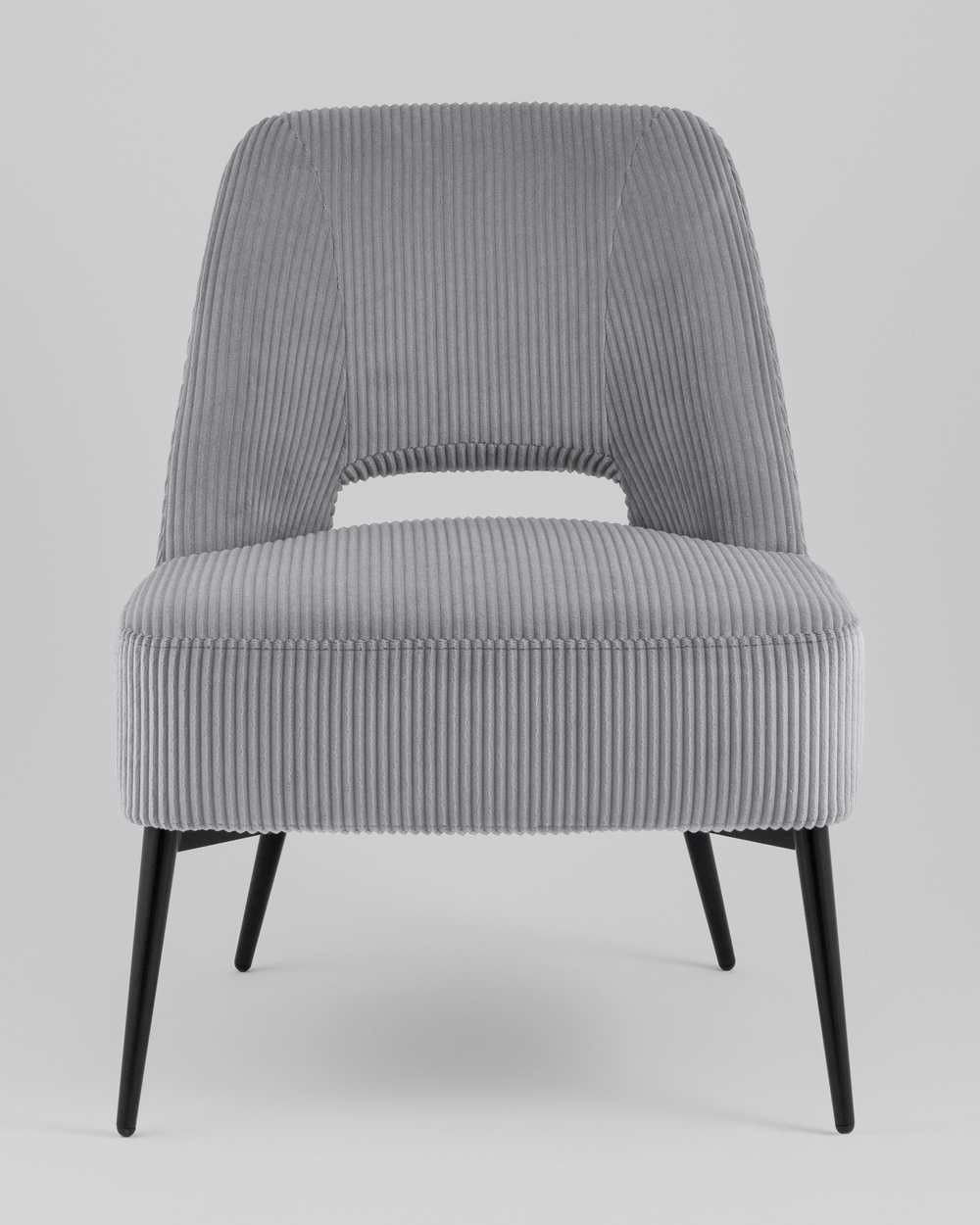 Кресло лаунж Бостон велюр рельефный светло-серый