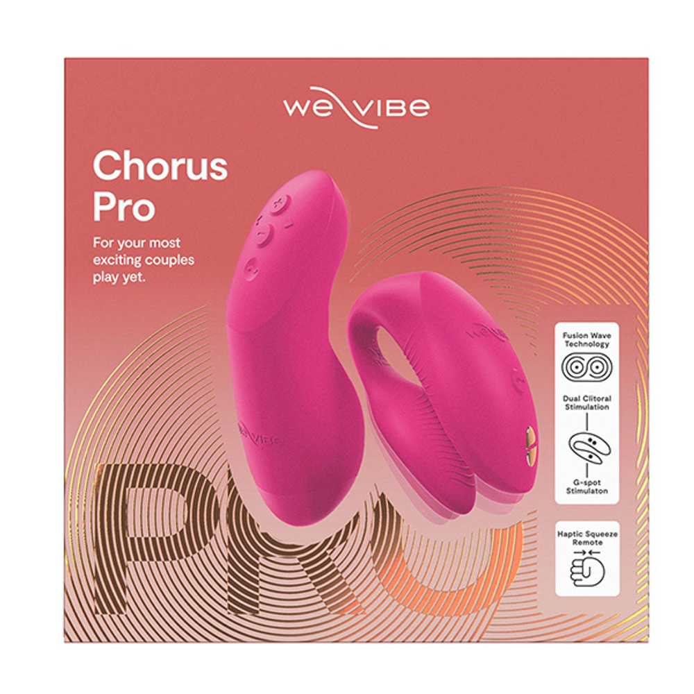 Розовый вибратор 8см для пар с пультом ДУ и управлением через приложение We-Vibe Chorus Pro Electric Pink SNSP1SG3