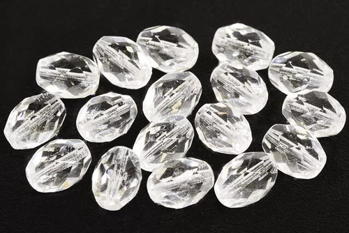 Fire Polished Olives 7 x 5 mm Crystal AB FP00030 (Белый)