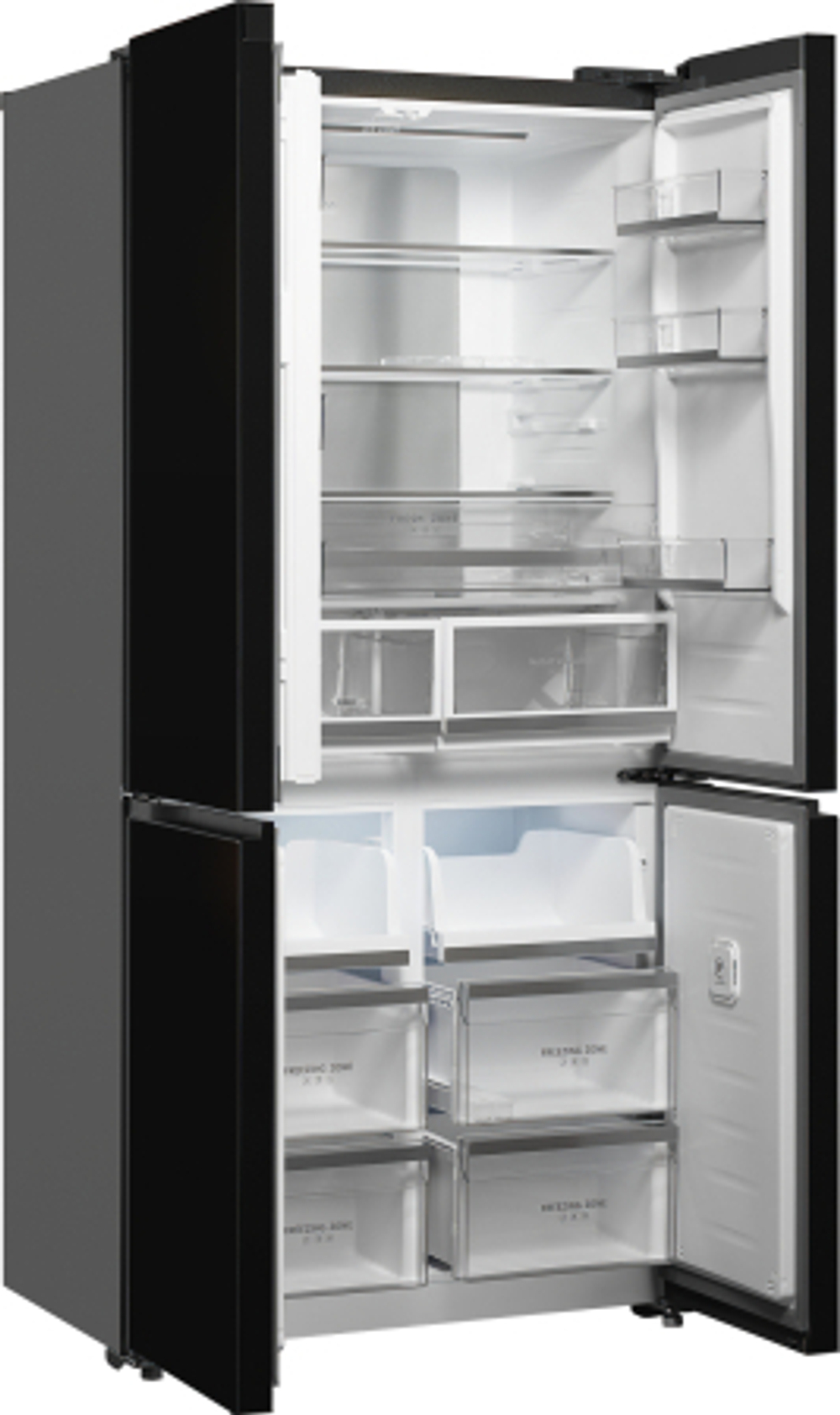 Холодильник Weissgauff  WCD 510 Built-in Inverter NoFrost Black Glass