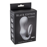 Эрекционное кольцо с анальной пробкой Lola Game Double Pleasure Anal Plug Grey 4217-02Lola