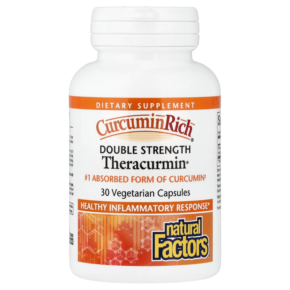 Natural Factors, Theracurmin®, 60 мг, 30 вегетарианских капсул