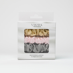 Набор резинок для волос "Medium" | серый, розовый, золотистый