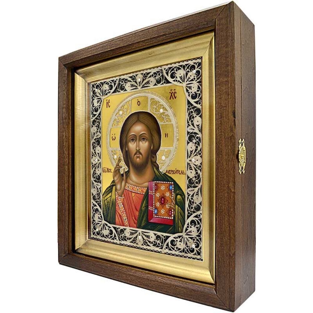 Спаситель Вседержитель. Рукописная икона Иисуса Христа.