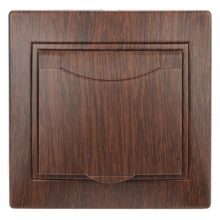 Розетка Intro Plano 1-203-10 2P+E Schuko с крышкой 16А-250В IP20 СУ венге