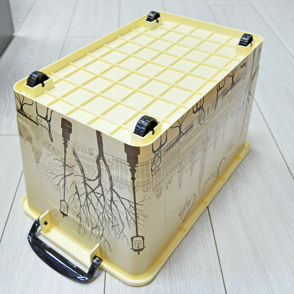 Контейнер 35л "Уличное кафе" слоновая кость