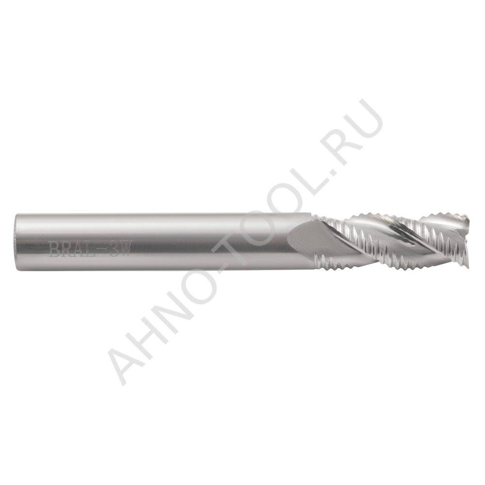 Фреза твердосплавная обдирочная  8мм (L=60, l=20, хв=8) Z3 30° по алюминию и цвет.металлам BRAL-3W-D