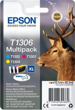 Epson Stag T1306 Подлинный Голубой, Пурпурный, Желтый 1 шт C13T13064022