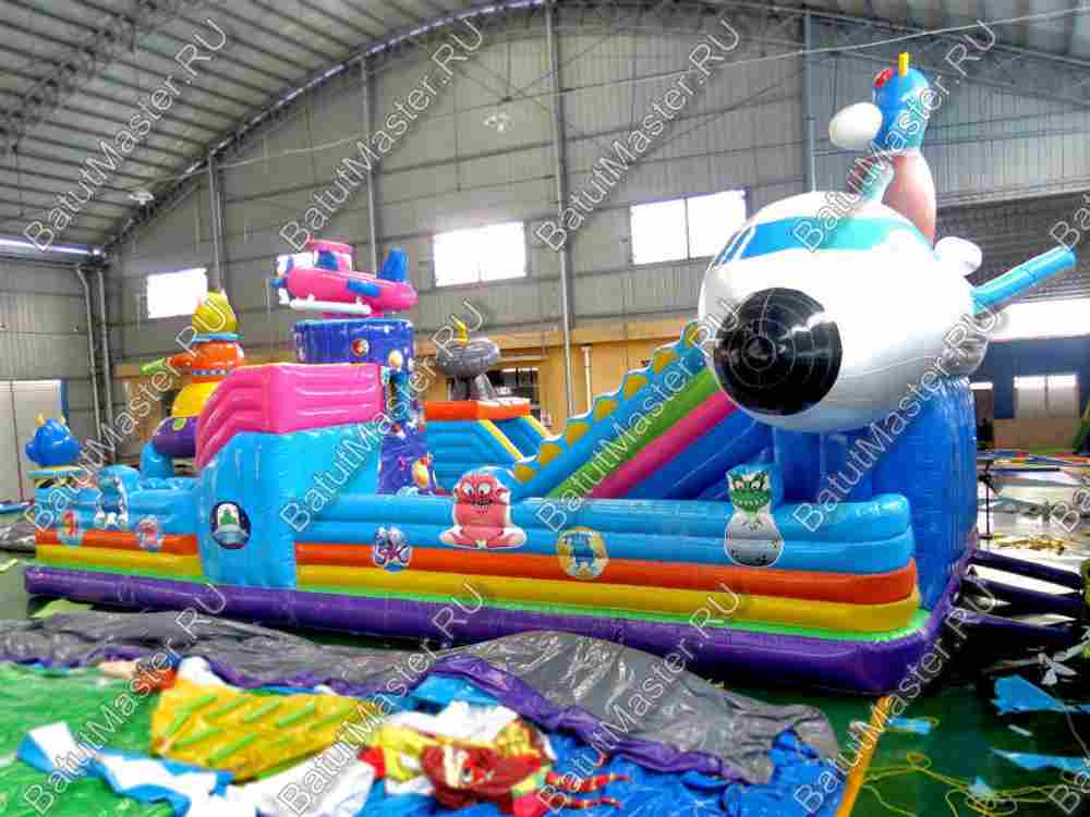 Коммерческий батут "Космические зверята" 14*7*6 м