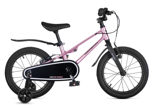 Велосипед 16" Maxiscoo SHARK Sport Розовый Жемчуг (2025)