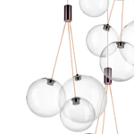 801180 Люстра SFERETTA LED 18х1,35W 1200LM КОФЕЙНЫЙ/ПРОЗРАЧНЫЙ 3000K