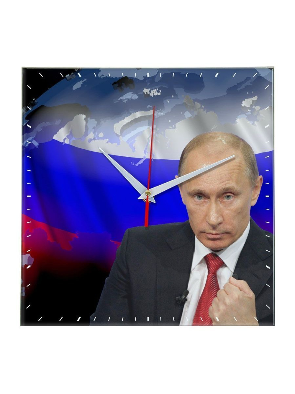 Настенные часы "Путин угроз нет" Декор для дома, подарок