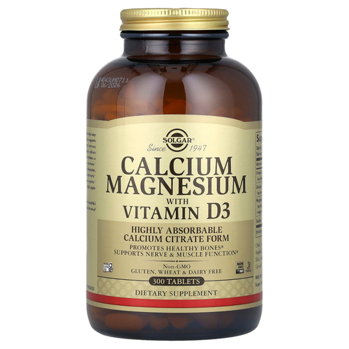 Solgar, Кальций и магний с витамином D3, 300 таблеток